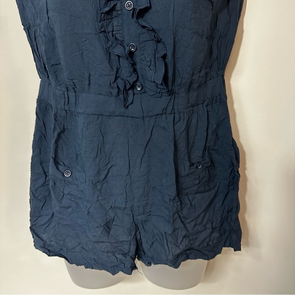 Forever21 Navy Off the Shoulder Romper in Size Medium
